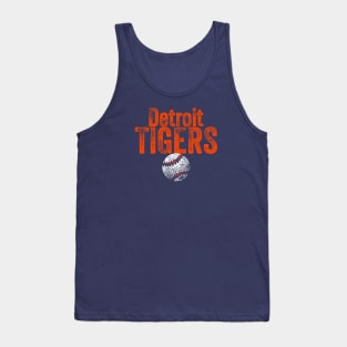 Tigers Baseball Weathered Tank Top